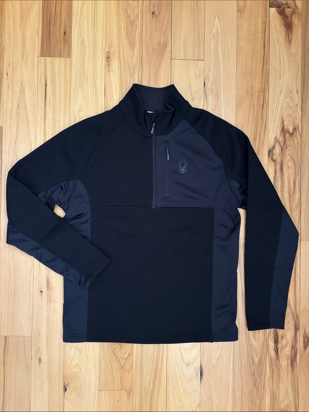 SPYDER | Black Gait Half-Zip Pullover Performance Winter Fleece Jacket | Size L